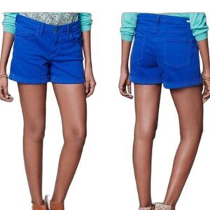 Pilcro & the Letterpress Anthropologie Cobalt Blue Denim Shorts Size 29